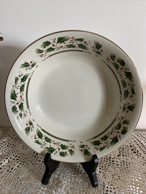 Royal Limited Holly Holiday Round Vegetable Bowl 9 1/4" Serving Dish