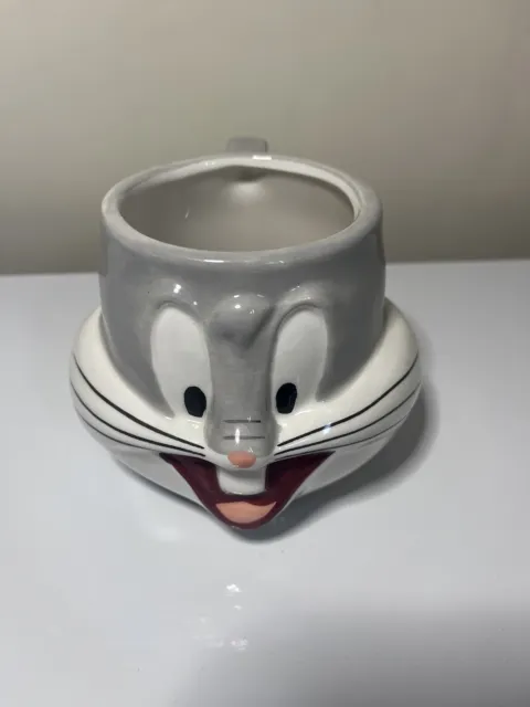 Vintage Bugs Bunny 3D Head Face Ceramic Mug Cup Applause 1992 Warner Brothers