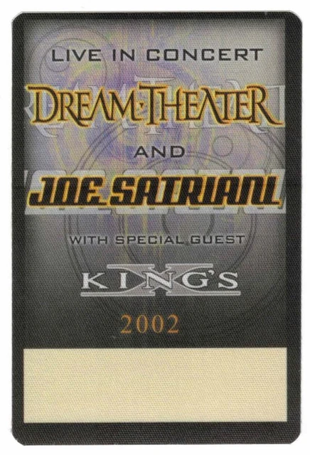 Dream Theater, Joe Satriani And Kings X 2002 Tour. Cloth Backstage Pass.