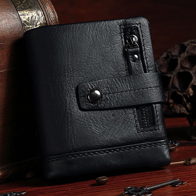 ​​Men's Genuine Leather Wallet RFID Bifold Slim Credit Card Holder Pocket Purse 2