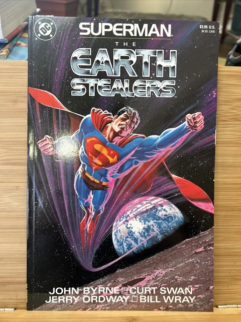 Superman The Earth Stealers DC GRAPHIC NOVEL 1988 BYRNE SWAN & ORDWAY AA
