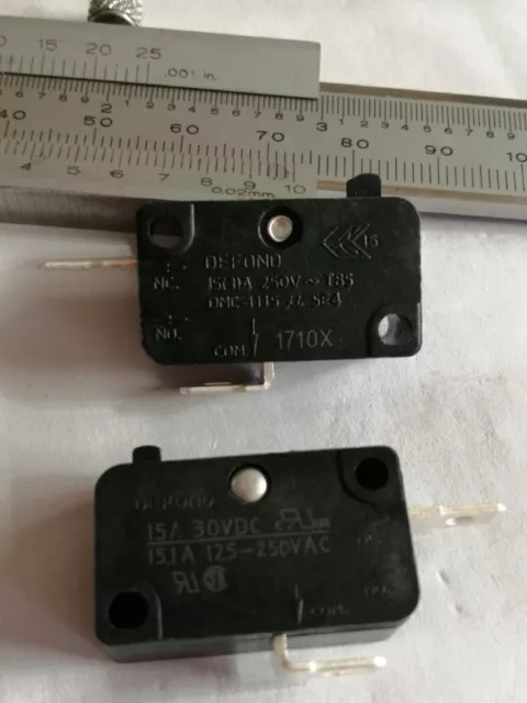 DEFOND DMC-1115 micro switch 2 pins normally open press to disconnect 15.1A 3