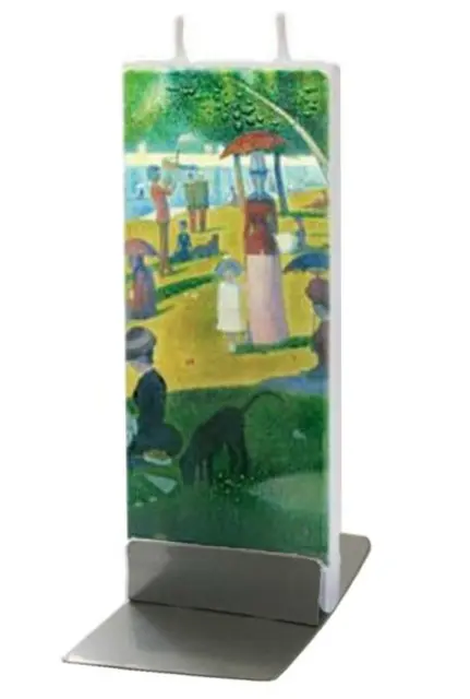 Vela plana delgada hecha a mano mecha doble sin perfume Flatyz - Georges Seurat