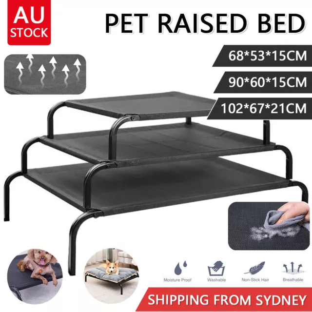 Heavy Duty Pet Raised Bed Elevated Trampoline Hammock Cat Dog Raised Deluxe AU