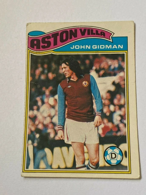 Topps 1978 Football Card #241 John Gidman Aston Villa
