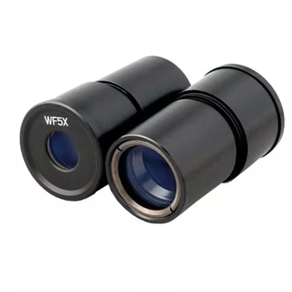 AmScope Pair of WF5X Microscope Eyepieces with Wide Field of View 30.5mm mount