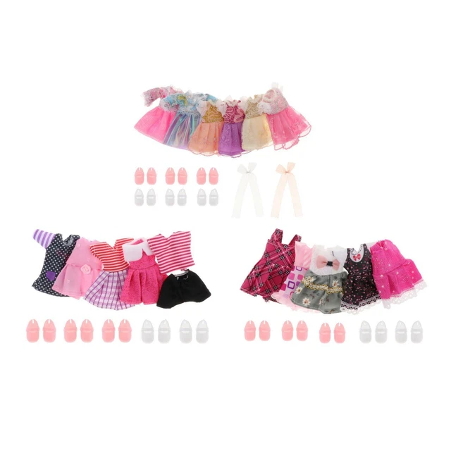 Vestiti per bambole da 16 cm adorabili fatti a mano Abiti da abito con scarpe