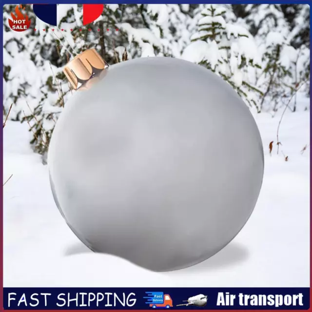 Christmas Inflatable Ball 8 Colors PVC Blow Up Ball Without Light (Silver 65cm)