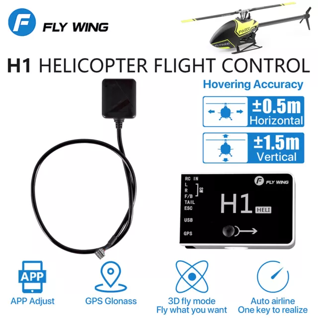 FLY Wing H1 GPS Flight Controller 6CH Flybarless Gyro für FW450 450L Helicopter