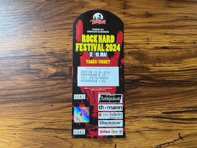 ROCK HARD FESTIVAL 2024 1-Tages-Ticket Sonntag 19.05.2024 VB