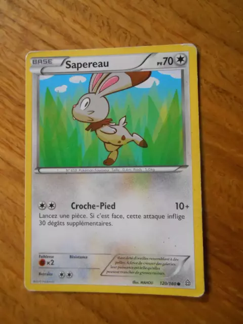 Carte Pokémon Sapereau 70 PV 120/160 (Primo choc)