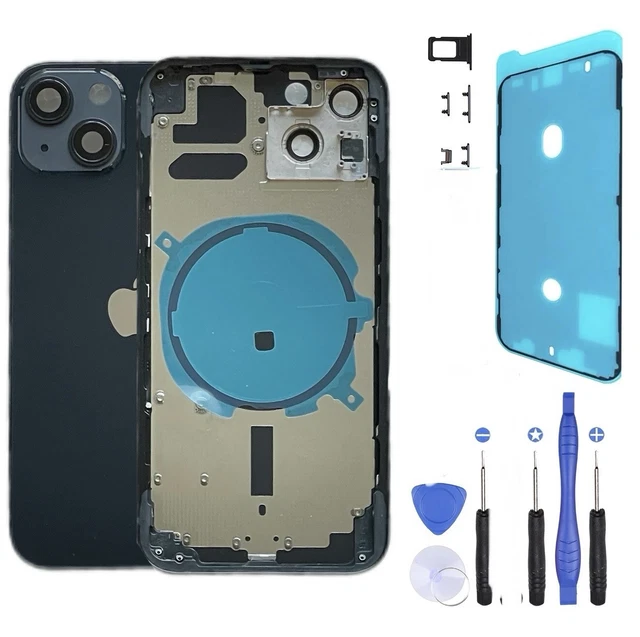 Châssis Arrière IPhone 13 Mini Noir Minuit Avec Vitre - Pièce Neuve Générique