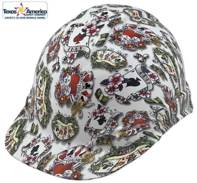 Tattoo Envy Hydro Dipped Cap Style Hard Hat Ratchet Suspension