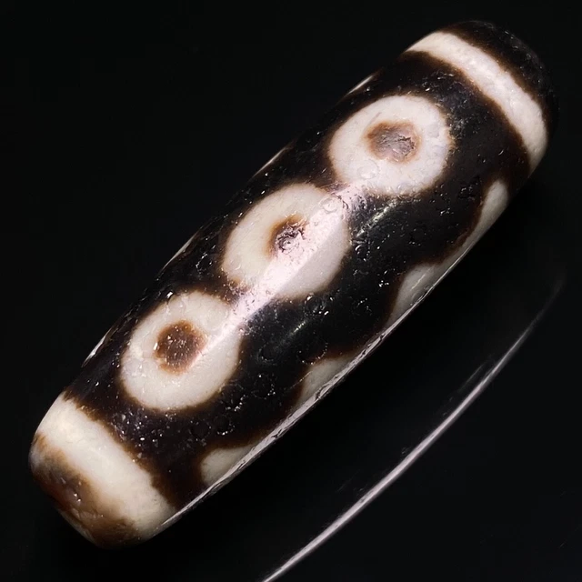 Ancient Tibetan DZI Beads Old Agate Lucky 5 Eye Totem Amulet Pendant GZI