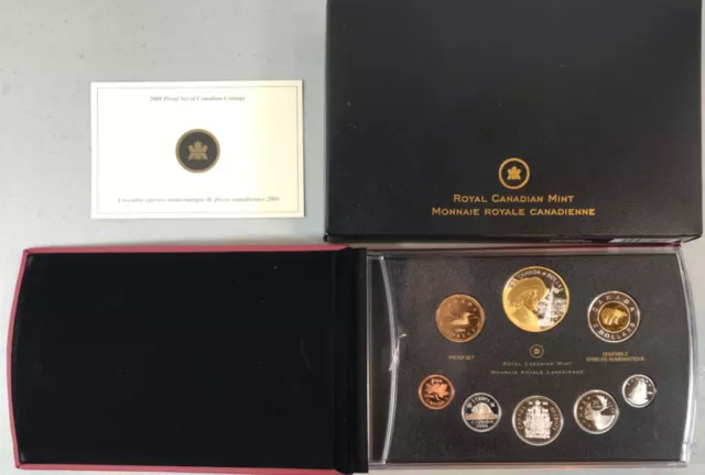 Royal Canadian Mint 2008 Silver Proof Set Of Canadian Coinage, 8 Coin Set