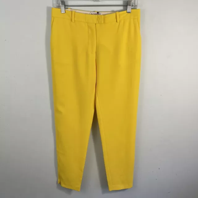 Altuzarra Womens Henri Mid-Rise Slim Leg Trouser Pants Bright Yellow  38/ US 6