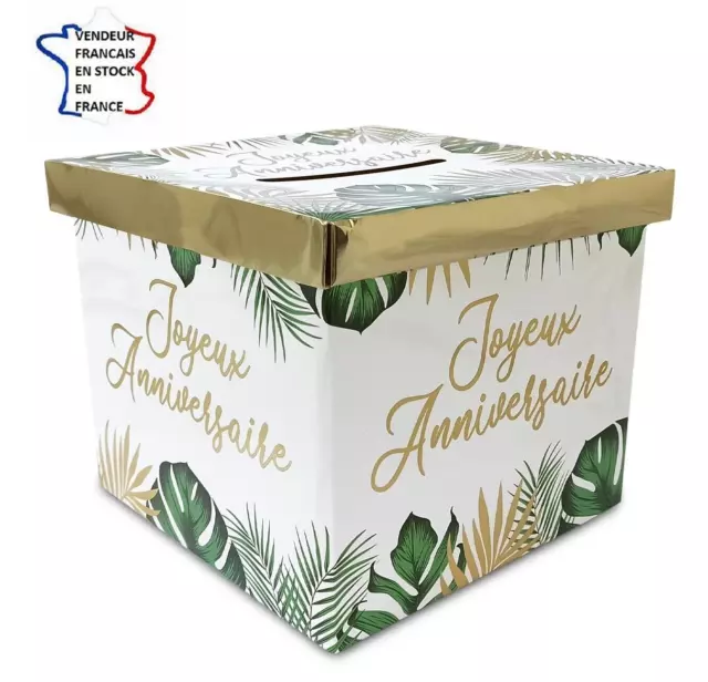 URNE ANNIVERSAIRE ,20 X 20 X 20 cm ,TROPICAL PARTY ,SOUS EMBALLAGE  D'ORIGINE EUR 4,90 - PicClick FR