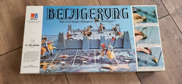 Belagerung 1972 MB Brettspiel/Strategie Spiel Figuren okay