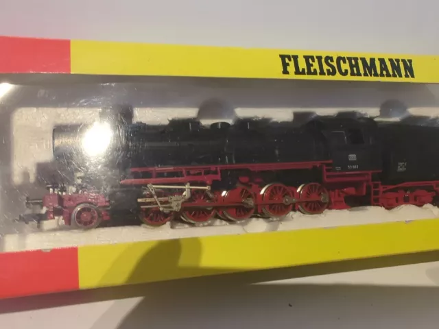 Fleischmann HO 4179 steam locomotive BR 50 662 DB Working Tender Driven Boxed 2