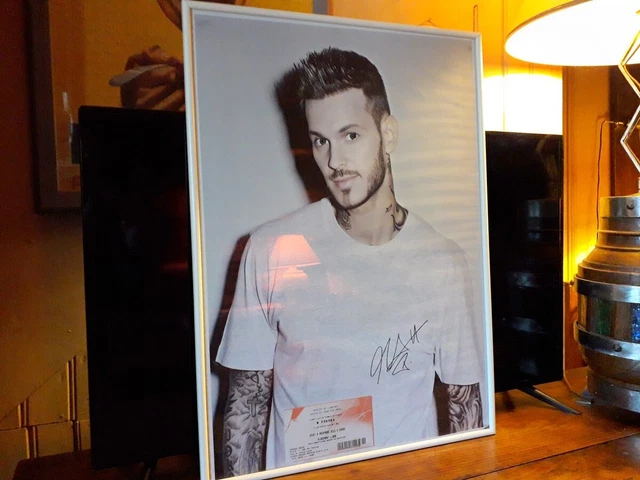 AFFICHE DE MATT POKORA- signée - grand format encadré 71 x 58 cm+ ...