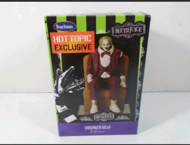 Royal Bobbles Beetlejuice Shrunken Head Bobblehead Hot Topic Exclusive Bobble