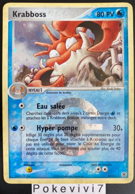 Carte Pokemon KRABBOSS 26/112 Rare Reverse Bloc EX Rouge Feu Vert Feuille FR