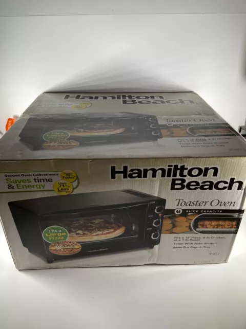 Hamilton Beach Easy Reach 6-slice Toaster Oven New in Sealed Box 31407