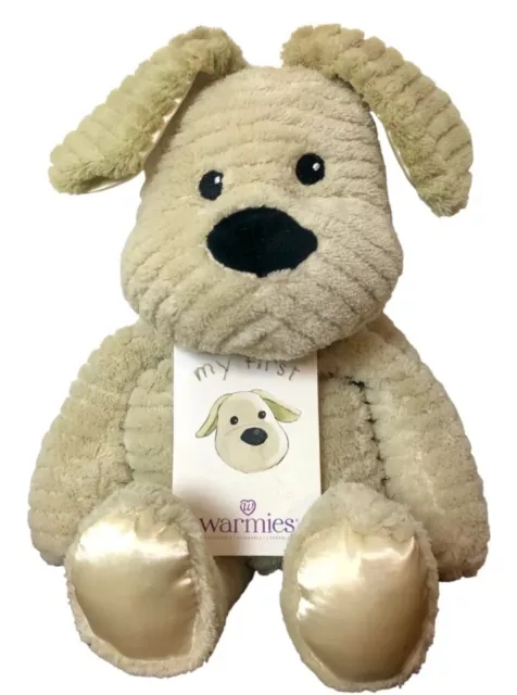 My First Warmies Corded Puppy Dog Lavender Scent Microwavable Soothing Plush