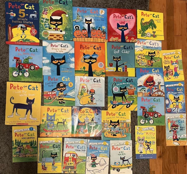 Pete The Cat Books I Can Read Huge 28 Book Lot Children's Readers PB Reader Set