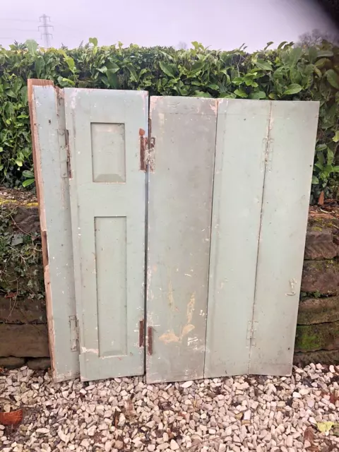 Antique Reclaimed Painted Pine Window Shutter