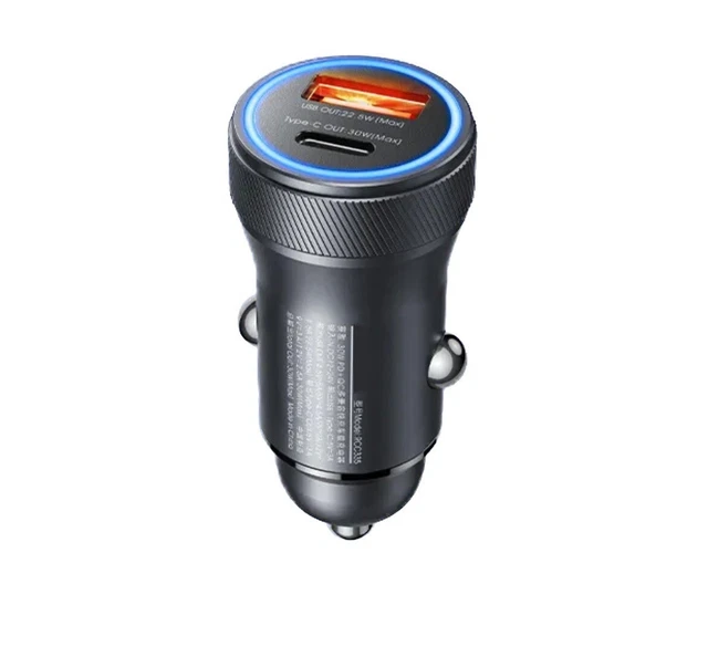Chargeur Allume cigare Dual-Ports 30w PD Type-c et USB