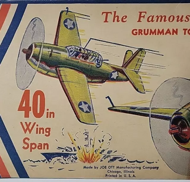 40" Avenger Grumman Torpedo Plane Balsa Model Airplane Kit Joe Ott No. 4004