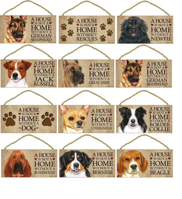 Wooden Wall Sign House is not a home without a (Choose your favorite dog) :)