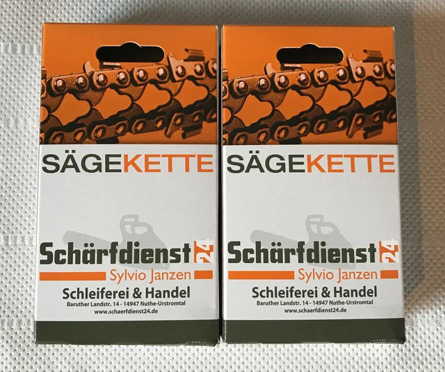 2X Sägekette 50cm 1,5mm 0,325" 76 TG Für HYUNDAI CS6220G (CS 6220 G) Kettensäge