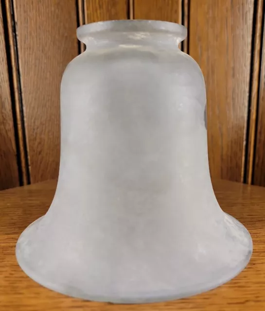 4 1/2 Tall Etruscan Blue Mouth Blown Glass Vianne Trumpet Light Shade Home Decor