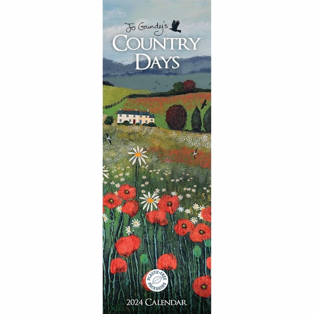 JO GRUNDY, COUNTRY Days Slim Calendar 2024 Art Month To View £6.48