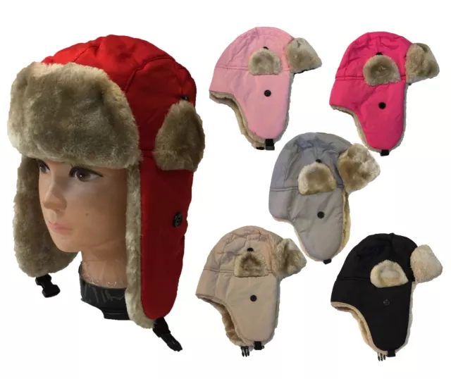 SOMBRERO DE AVIADOR DE INVIERNO PARA NIÑOS PEQUEÑOS IMITACIÓN PIEL SOLDADO Lindo sombrero de invierno gorra