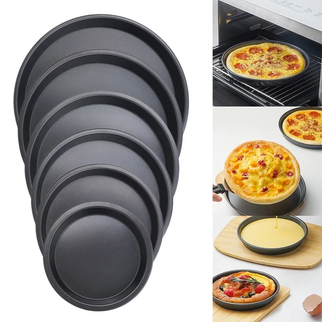 Poêle à Pizza Antiadhésive En Acier Carbone 22,9 Cm - Pour Four Et Micro-ondes, Utilisation Maison Ou Pro