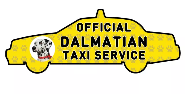 Funny DALMATIAN Taxi Service Vinyl Car Decal Sticker Pet Dog Animal Lover