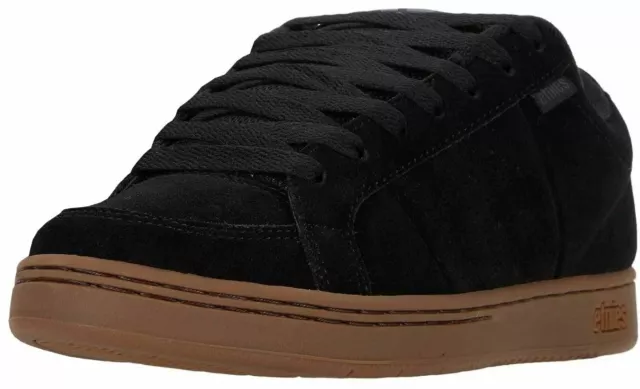 Etnies Kingpin Black Dark Grey Gum Mens Suede Skate Trainers