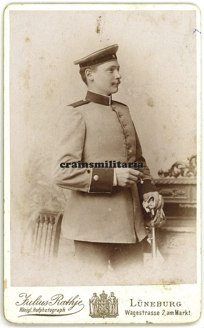 Orig. Foto CDV Portrait Soldat in LÜNEBURG - Studio Julius Rathje