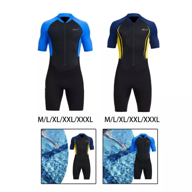 MENS SHORTY WETSUIT 1.5mm Full Body Swimsuit Diving Suit for Scuba ...