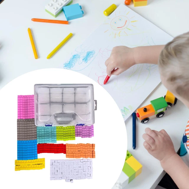 Alimentation Laboratoire Barres Rouges Et Bleues Numériques Montessori - Matériel éducatif En Bois Pour Apprendre Les Maths Dès 4 Ans