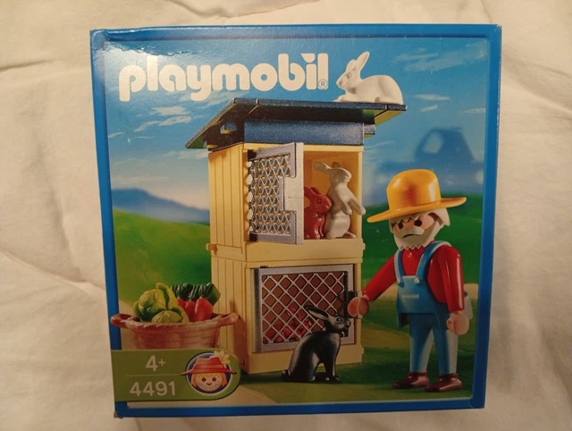 playmobil-4491-ferme-fermier-clapier-lapins-misb-neuf-neu-new-eur-8-00