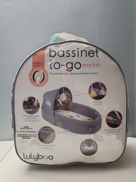 LulyBoo  Bassinet To-Go Metro Baby Lounge Folding New Open Box Fast Shipping