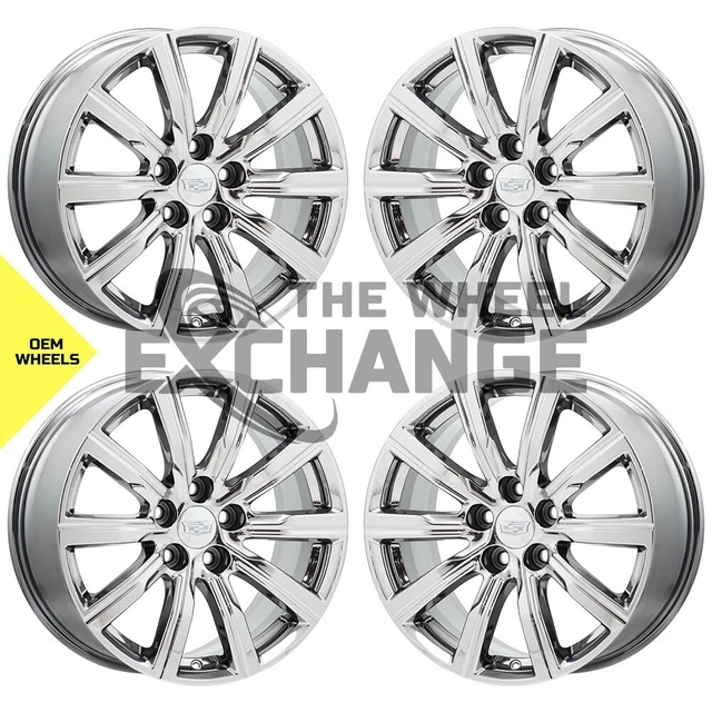 18" Cadillac XT4 CT6 PVD Chrome Wheels Rims Factory Original OEM Set 4820