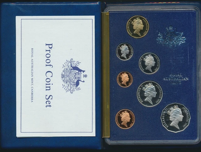 Australia: 1985 Proof Set, case sl hazy , but coins are perfect, no cert