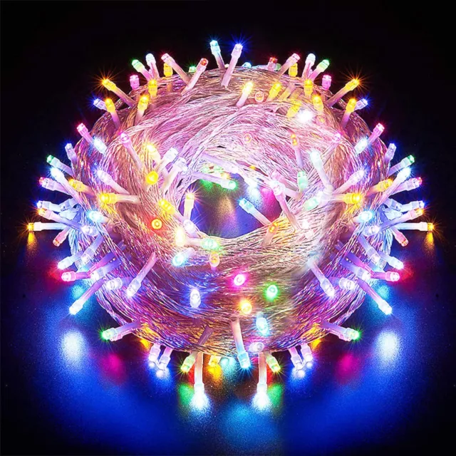 Guirlande Lumineuse 8 Mode 10M 100 LED Décoration Fil Transparent Sapin de Noël 2