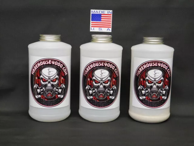 3 Empty White Quarts for Pro & TCP Global Gun, Fluid Film, PFC, Wool Wax, USA