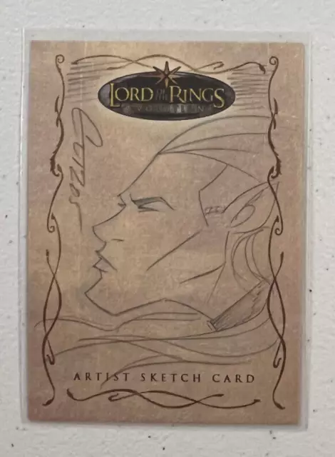 Topps Lord of the Rings Sketch Card Evolution Artist By Paul Gutierrez Legolas